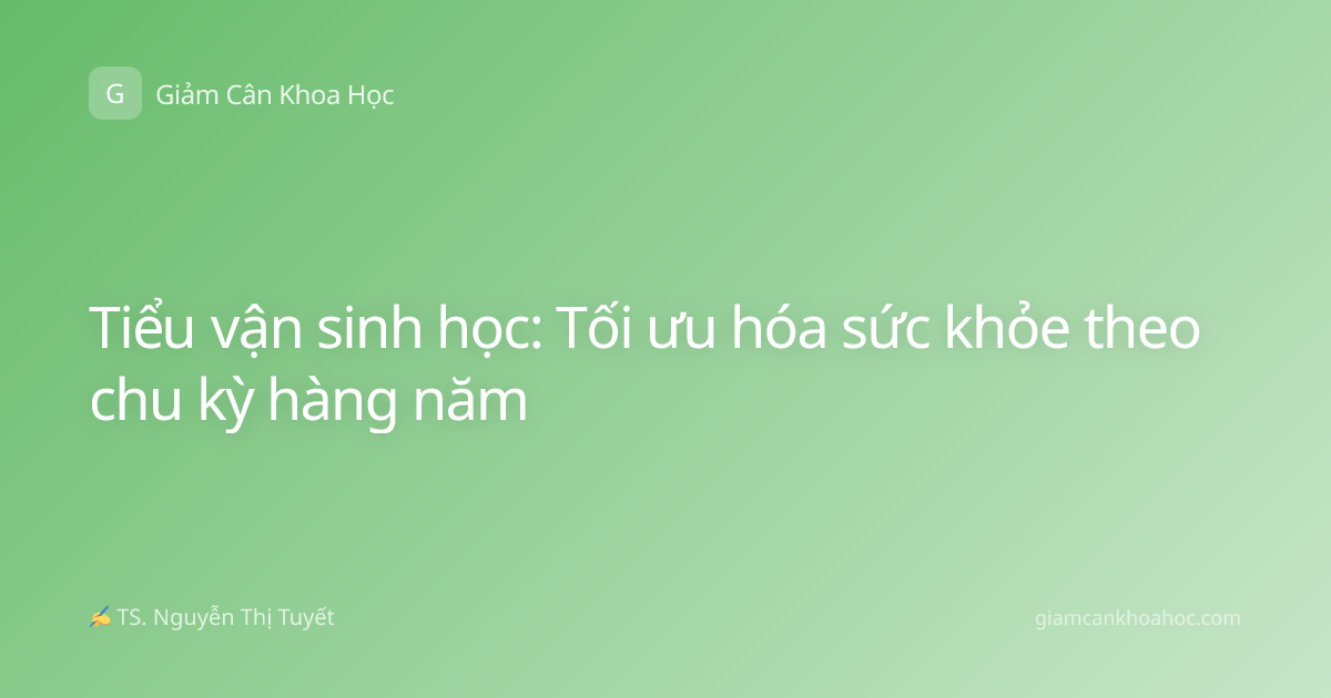 Tiểu vận sinh học: Tối ưu hóa sức khỏe theo chu kỳ hàng năm
